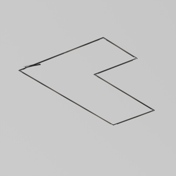 Maytoni Exility X TRX239-413B Шинопровод (трек) 3м черный низковольтный магнитный, накладной или подвесной, 3000x19x14.5мм, 48В, торцевые заглушки и декоративный экран в комплекте