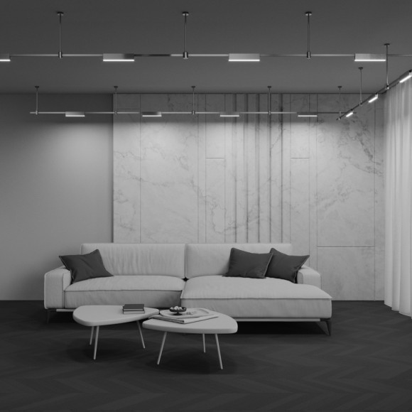 Трековый светильник Maytoni Basis Flarity 3000K 12Вт 120° TR151-1-12W3K-PT