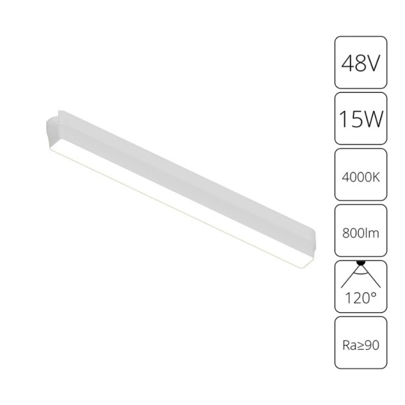 Магнитный трековый светильник LED 4000K 800Lm Arte Lamp RAPID A6168PL-1WH