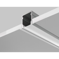 Maytoni ALM-2720-S-2M 632017 Алюминиевый встраиваемый в ГКЛ 2м профиль для светодиодной ленты шириной до 15 мм, размер 27x20мм, ширина световой линии 18мм