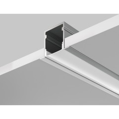 Maytoni ALM-2720-S-2M 632017 Алюминиевый встраиваемый в ГКЛ 2м профиль для светодиодной ленты шириной до 15 мм, размер 27x20мм, ширина световой линии 18мм