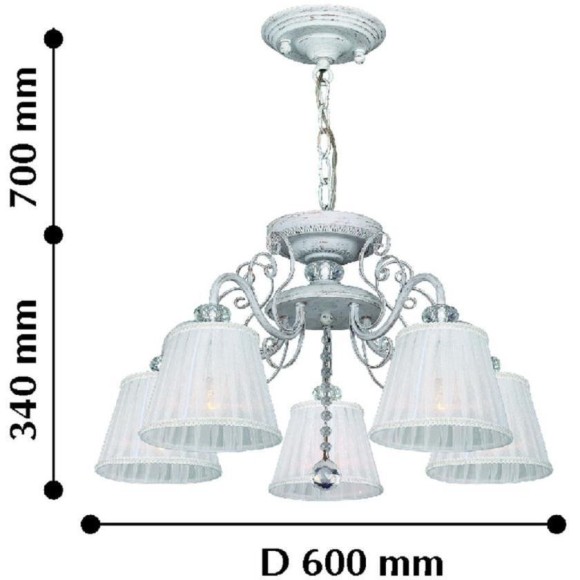 Подвесная люстра Amanda 2150-5PC