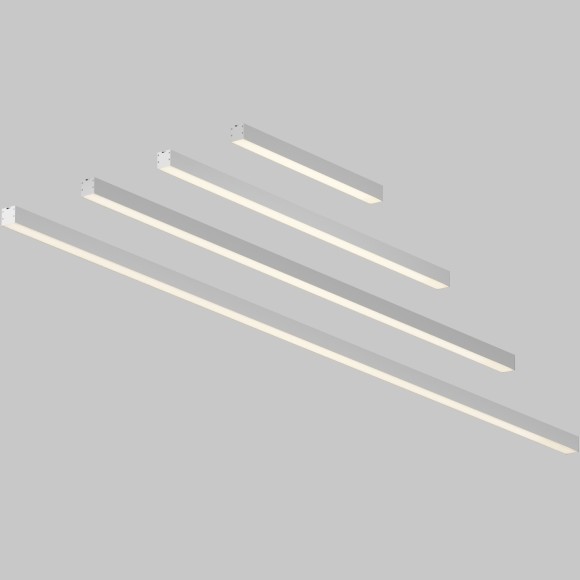 LL312005 Линейный светильник подвесной серебрянный 150см 3000K 35x35 30Вт