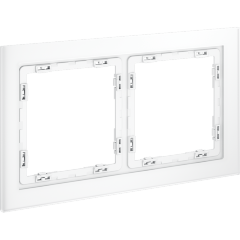 VLS110202 Рамка стеклянная для электрических изделий VOLTUM серии S70 на 2 поста матового белого цвета из стекла VLS110202 Рамка стеклянная для электрических изделий VOLTUM серии S70 на 2 поста матового белого цвета из стекла