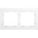 VLS110202 Рамка стеклянная для электрических изделий VOLTUM серии S70 на 2 поста матового белого цвета из стекла