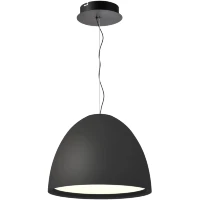 Favourite Halva 4812-3P Современный подвесной светодиодный светильник в стиле минимализм, черный матовый плафон полусфера диаметром 35 см, матовый акриловый рассеиватель, LED 30Вт 3000K 2088Лм CRI90 120° IP20 220В