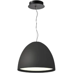 Favourite Halva 4812-3P Современный подвесной светодиодный светильник в стиле минимализм, черный матовый плафон полусфера диаметром 35 см, матовый акриловый рассеиватель, LED 30Вт 3000K 2088Лм CRI90 120° IP20 220В