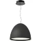 Favourite Halva 4812-3P Современный подвесной светодиодный светильник в стиле минимализм, черный матовый плафон полусфера диаметром 35 см, матовый акриловый рассеиватель, LED 30Вт 3000K 2088Лм CRI90 120° IP20 220В