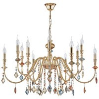 Люстра Crystal Lux MERCEDES SP6+6 GOLD/COLOR