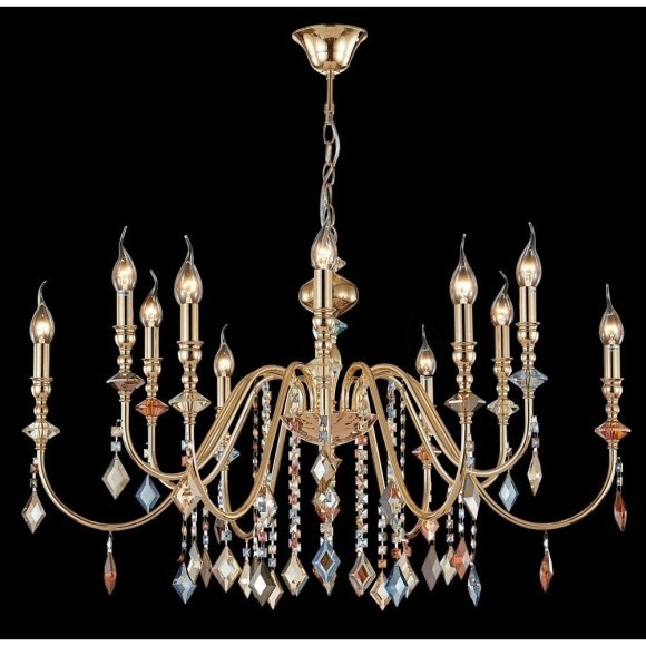 Люстра Crystal Lux MERCEDES SP6+6 GOLD/COLOR