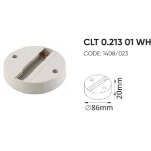 Основание для отдельного монтажа любого однофазного трек. светильника Crystal Lux CLT 0.213 01 WH