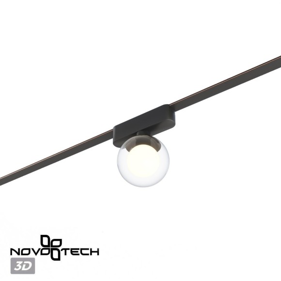 359474 Трековый ременный светодиодный SMART светильник c доп. механическим перекл. цветности Novotech EASY CRI90+ 3000-6000К 170Лм 80° 6W TUYA, Алиса, Wi-Fi