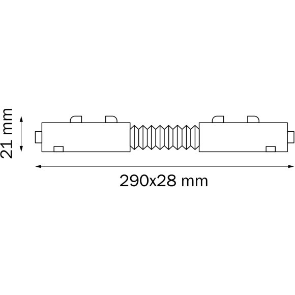 Соединитель питания гибкий 29см белый TETA PRO 220V Lightstar 505156