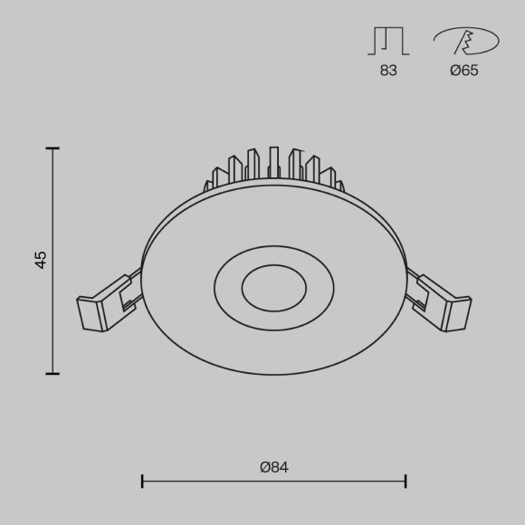 Встраиваемый светильник Maytoni DL038-2-L7W Zen светодиодный LED 7W Встраиваемый светильник Maytoni DL038-2-L7W Zen светодиодный LED 7W