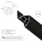 Arte Lamp GAP A680206 Теневой профиль черный, парящий потолок, 2 метра, скрытый монтаж в ПВХ натяжной потолок