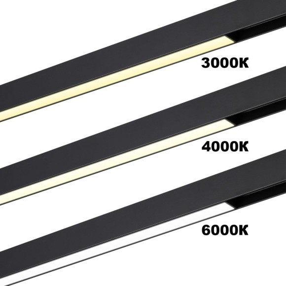 359943 Черный трековый линейный SMART светильник 87см (токопроводящий), пульт ДУ/Tuya Smart Life/Алиса 3000-6000К 220В 30Вт 120° 1950Лм CRI90 Novotech VECTOR 359943 Черный трековый линейный SMART светильник 87см (токопроводящий), пульт ДУ/Tuya Smart Life/Алиса 3000-6000К 220В 30Вт 120° 1950Лм CRI90 Novotech VECTOR