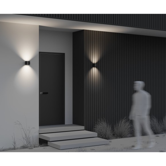 Уличный настенный светильник Maytoni O573WL-L6B Fulton IP54 светодиодный LED 6W