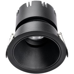 4785-1C Встраиваемый светодиодный светильник с доп. рамкой под штукатурку, черный, 9Вт 585Лм 3000;4000;6000K CRI90+ 45° IP20