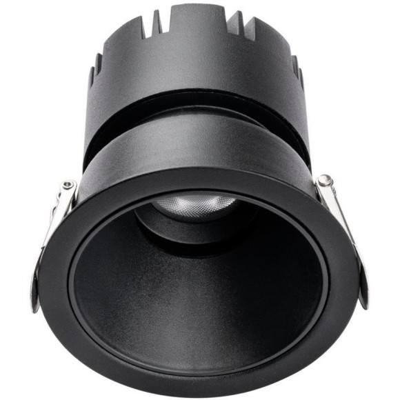 4785-1C Встраиваемый светодиодный светильник с доп. рамкой под штукатурку, черный, 9Вт 585Лм 3000;4000;6000K CRI90+ 45° IP20