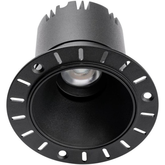 4785-1C Встраиваемый светодиодный светильник с доп. рамкой под штукатурку, черный, 9Вт 585Лм 3000;4000;6000K CRI90+ 45° IP20