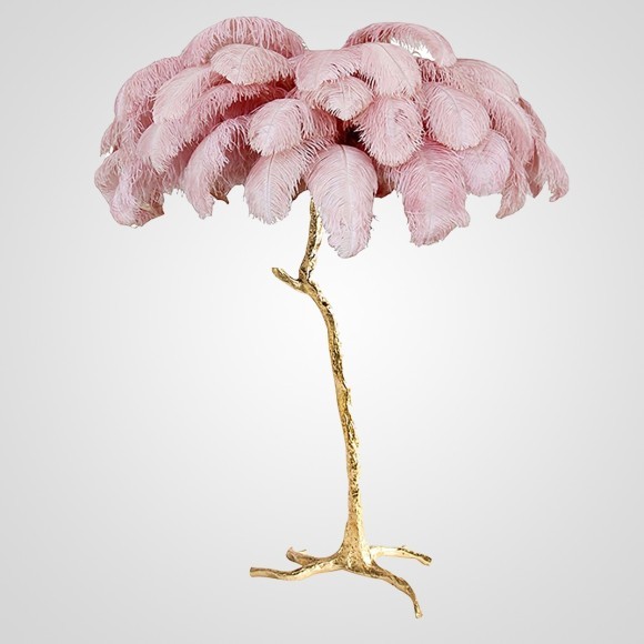 Торшер Страусиные Перья Feather Lamp A Modern Grand Tour Розовый By Imperiumloft