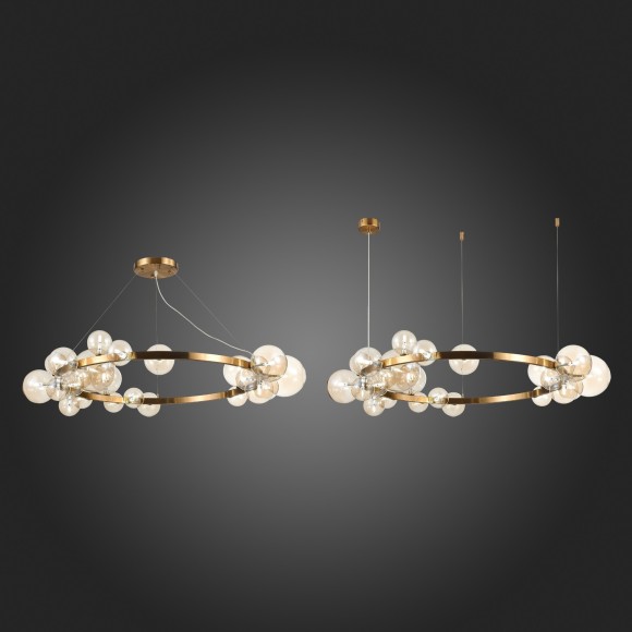 SL1165.303.24 Светильник подвесной ST-Luce Бронза/Коньячный G4 24*5W NECTON SL1165.303.24 Светильник подвесной ST-Luce Бронза/Коньячный G4 24*5W NECTON