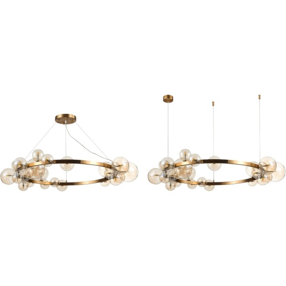 SL1165.303.24 Светильник подвесной ST-Luce Бронза/Коньячный G4 24*5W NECTON SL1165.303.24 Светильник подвесной ST-Luce Бронза/Коньячный G4 24*5W NECTON