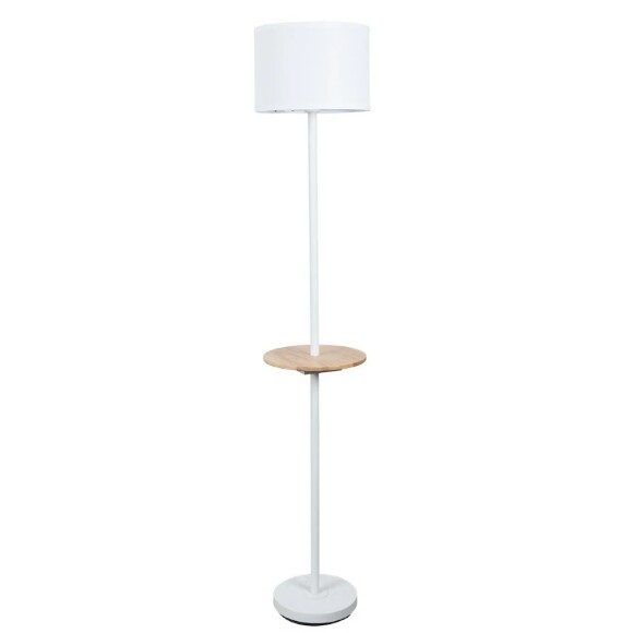 Торшер со столиком Arte Lamp A4056PN-1WH COMBO под лампу 1xE27 60W