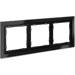 VLS110308 Рамка стеклянная для электрических изделий VOLTUM серии S70 на 3 поста черного цвета из стекла VLS110308 Рамка стеклянная для электрических изделий VOLTUM серии S70 на 3 поста черного цвета из стекла