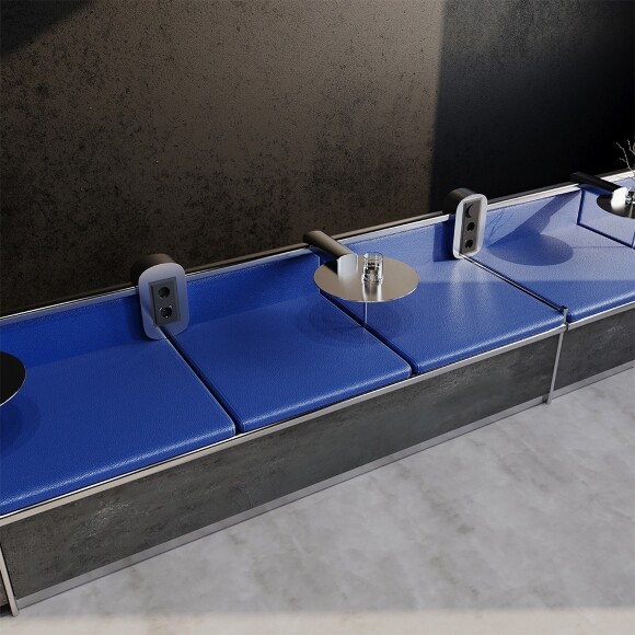 VLS110308 Рамка стеклянная для электрических изделий VOLTUM серии S70 на 3 поста черного цвета из стекла