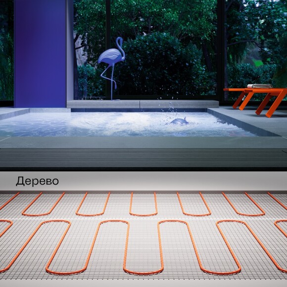 VLT01-150-7.0 Нагревательный мат (Теплый пол) длиной 14 метров и шириной полметра (0,5 метра) Voltum Т150 мощность 1050Вт 150Вт/м², двужильный экранированный кабель, клеевая основа, укладка в плиточный клей/стяжку, гарантия 25 лет