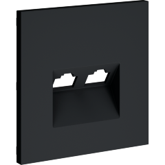 VLS001407 Накладка для розетки компьютерной двойной RJ45 категории 6Е (для проводов CAT5-CAT6 до 10 Гбит/сек) графитового цвета VOLTUM S70 (графит) VLS001407 Накладка для розетки компьютерной двойной RJ45 категории 6Е (для проводов CAT5-CAT6 до 10 Гбит/сек) графитового цвета VOLTUM S70 (графит)