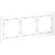 VLS110302 Рамка стеклянная для электрических изделий VOLTUM серии S70 на 3 поста белого матового цвета из стекла