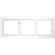 VLS110302 Рамка стеклянная для электрических изделий VOLTUM серии S70 на 3 поста белого матового цвета из стекла