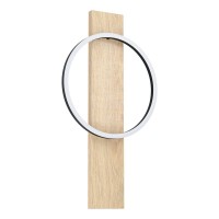 901715 BOYAL Светодиодное бра настенное 12Вт 1700Лм 3000K дерево пластик черный коричневый белый