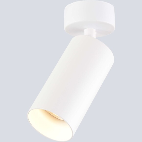 Crystal Lux CLT 084CW1R WH 1400/346 Светильник потолочный накладной поворотный точечный, белый матовый цилиндр под лампу GU10 макс.50Вт, белый спот для кухни, коридора и прихожей, IP20, 220V