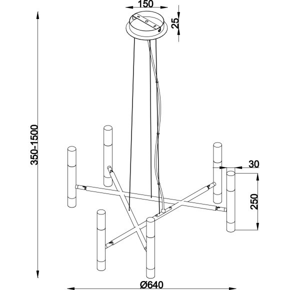 Люстра паук Maytoni MOD031PL-12B Vigo под лампы 12xG9 25W Люстра паук Maytoni MOD031PL-12B Vigo под лампы 12xG9 25W
