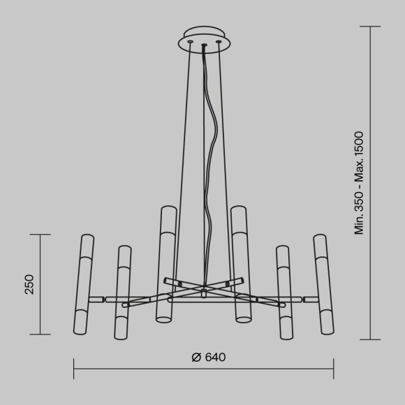 Люстра паук Maytoni MOD031PL-12B Vigo под лампы 12xG9 25W Люстра паук Maytoni MOD031PL-12B Vigo под лампы 12xG9 25W