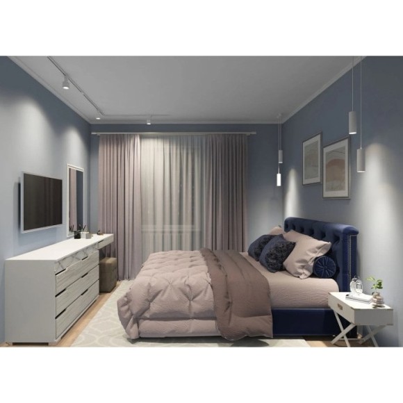 1м белый однофазный двужильный накладной шинопровод Denkirs TR1001-WH/1