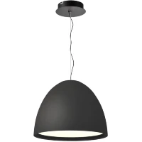 Favourite Halva 4812-4P Современный подвесной светодиодный светильник в стиле минимализм, черный матовый плафон полусфера диаметром 45 см, матовый акриловый рассеиватель, LED 38Вт 3000K 2847Лм CRI90 120° IP20 220В