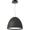 Favourite Halva 4812-4P Современный подвесной светодиодный светильник в стиле минимализм, черный матовый плафон полусфера диаметром 45 см, матовый акриловый рассеиватель, LED 38Вт 3000K 2847Лм CRI90 120° IP20 220В