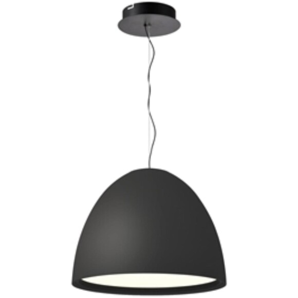 Favourite Halva 4812-4P Современный подвесной светодиодный светильник в стиле минимализм, черный матовый плафон полусфера диаметром 45 см, матовый акриловый рассеиватель, LED 38Вт 3000K 2847Лм CRI90 120° IP20 220В