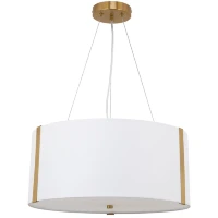 Arte Lamp Dream A4110SP-3PB Подвесная современная люстра с абажуром диаметром 45 см, плафон белый текстиль, медный металл, лампы E14 3шт до 40Вт IP20 220В, макс. высота 100см