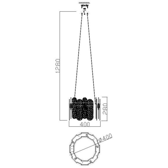 Люстра подвесная Freya FR5141PL-05BS Deserto под лампы 5xG9 35W