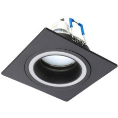 900451 Встраиваемый светильник CAROSSO, 35W (GU10), L93, B93, H25, алюминий, черный / пластик, белый 900451 Встраиваемый светильник CAROSSO, 35W (GU10), L93, B93, H25, алюминий, черный / пластик, белый