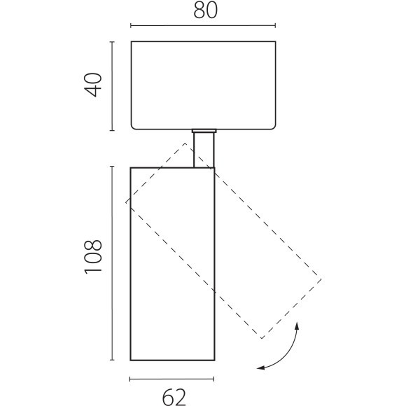 Черный накладной поворотный светодиодный спот 15Вт 24° 4000К CRI90 1880Лм Alta Base Lightstar A5147SO