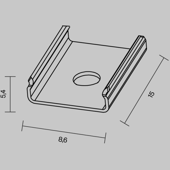 Комплект креплений (для профиля 08×09) 4 шт., ALM-0809-MT 642016