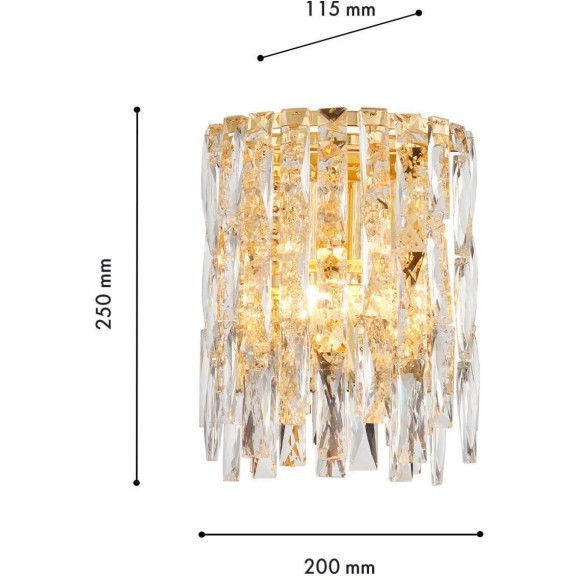 4722-2W, настенный светильник, D115xW200xH250, 2xE14x40W, excluded