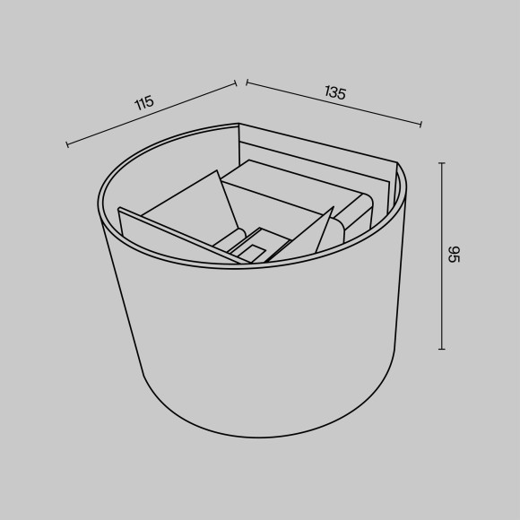Уличный настенный светильник Maytoni O573WL-L6W Fulton IP54 светодиодный LED 6W