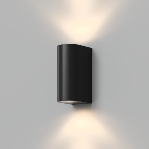 DK9791-BK Черный настенный уличный светильник Denkirs NARVIK IP44 2хGU10, черный, алюминий